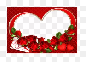 Red Roses Love Transparent Frame | Love Frames, Valentine Photo ClipartFlare.com 