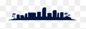 Los Angeles Clipart Monster - Miami Skyline Vector - Png Download ClipartFlare.com 