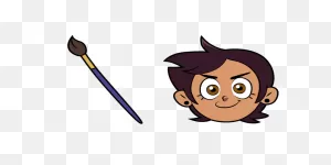 The Owl House Luz Noceda And Paintbrush Cursor – Custom Cursor