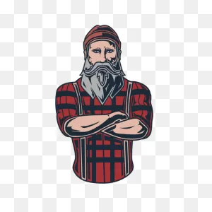 Lumberjack Posing Icon Transparent Png & PNG-WebP Vector