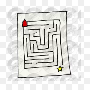 Maze Picture For Classroom / Therapy Use - Great Maze Clipart