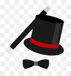 Magic Top Hat, Wand, And Bowtie Clipart. Free Download Transparent ClipartFlare.com 