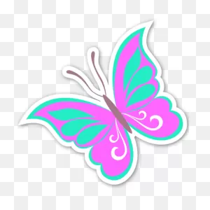 Mariposa Rosa Pegatina - Stickers De Mariposas Png Transparent Png ClipartFlare.com 