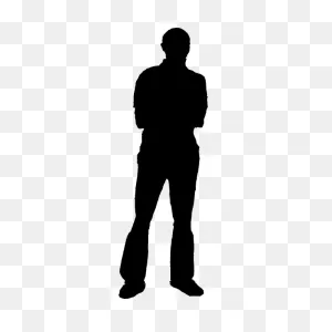 Man Standing Silhouette Vector Clip Art | Free PNG-WebP