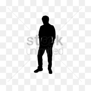 Silhouette Of Man Standing Vector Image - 1446582 | Stockunlimited