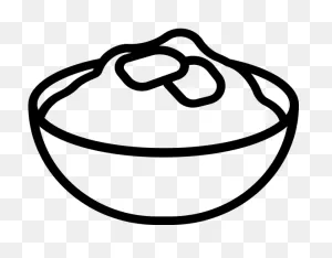 Mashed Potato With Butter Rubber Stamp Clipart - Full Size Clipart ClipartFlare.com 