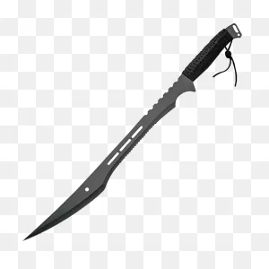 Black Serrated Bush Machete - Medieval Collectibles