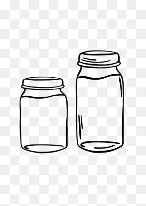 Mason Jar Black And White Clipart Free PNG-WebP File - PNG-WebPheart ClipartFlare.com