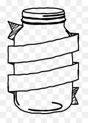 Mason Jar With Banner Stamp
