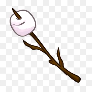 Pink Marshmallow On A Stick Clipart Transparent Png - Stickpng