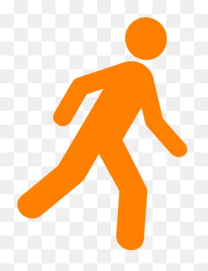 Walking-Man - Man Walking Icon Vector - (456X595) Png Clipart Download