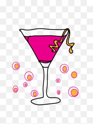 B-Day Party Pink Martini Clipart | ClipartFlare