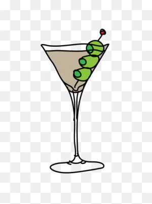 B-Day Party Olive Martini | ClipartFlare