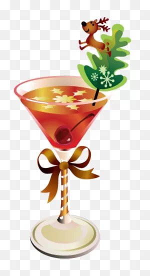 Colorful Christmas Martini Clipart Free Image Download