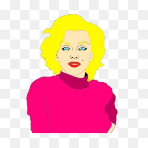 Marilyn Monroe Illustration | Free PNG-WebP