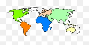World Map Continents Country Flat Clip Art At ClipartFlare ClipartFlare.com - Vector ClipartFlare.com 