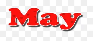 May Red Dots Name Design Png - Month May Png Clipart - Full Size ClipartFlare.com 