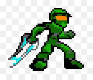 Master Chief - Halo Master Chief 8 Bit Clipart - Full Size Clipart ClipartFlare.com 