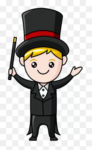 Magician Clipart - Cartoon Magician | Full Size Png Download | ClipartFlare