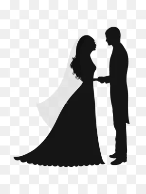 Siluetas De Boda, Silueta De Novios, Arbol De Huellas Boda
