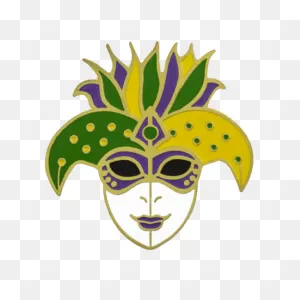 Mardi Gras Harlequin Mask Pin
