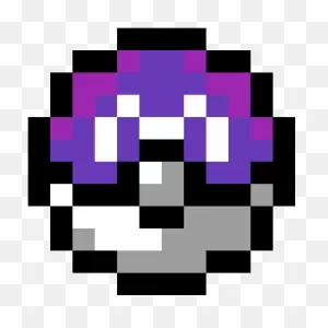 Master Ball - 8 Bit Pixel Art Pokemon Clipart - Large Size Png ClipartFlare.com 
