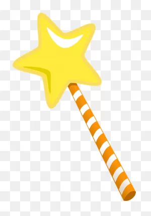 Magic Wand Star With Striped Handle Clipart. Free Download ClipartFlare.com 