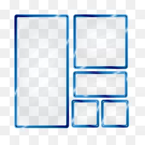 Blue Metallic Frame Glass Effect Png And Vector | Frame, Metal ClipartFlare.com 