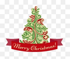 Merry Christmas Tree Christmas Wall Sticker