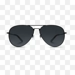 Wearme Pro - Classic Full Black Polarized Lens Metal Frame Men Aviator  Style Sunglasses