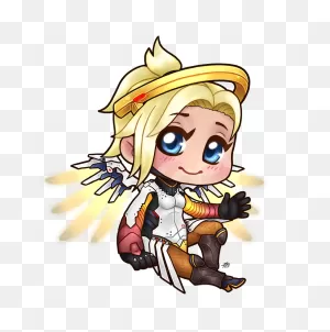 Chibi Overwatch: Mercy By Roseannepage On 