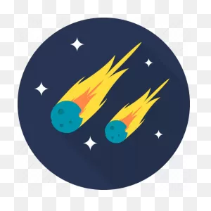 Asteroid, Comet, Meteor, Meteorite, Space Icon - Download On ClipartFlare.com 