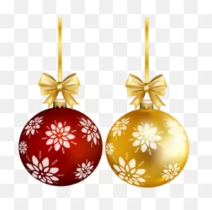 Red Gold Christmas Ball Png Transparent Clip Art - Christmas Ball ClipartFlare.com 