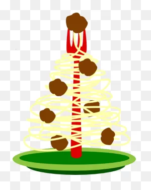 Spaghetti Christmas Tree On A Plate With Meatballs Clip Art At ClipartFlare ClipartFlare.com 