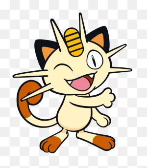 Meowth Pokemon Character Vector Art - Meowth Pokemon | Full Size ClipartFlare.com 