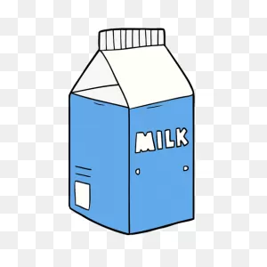 Milk Drawing Carton Cartoon - Milk Png Download - 500*500 - Free ClipartFlare.com 