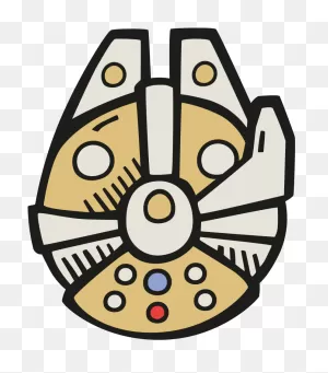 Millennium Falcon Drawing - Millennium Falcon Icon Png Clipart ClipartFlare.com 