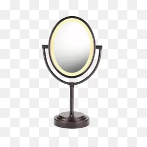 ClipartFlare Oval Oiled-Bronze Double-Sided Lighted Mirror
