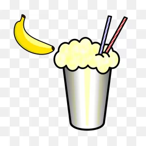 Banana Milkshake Clipart - ClipartFlare