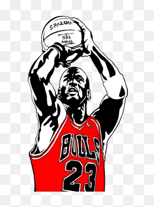 Michael Jordan Mj Basket Chicago Bulls 23 Nba Portrait Painting ClipartFlare.com 