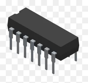 Pic16Lf1825 I/p - Microchip - 3D Model - Dual In Line - Kicad ClipartFlare.com 