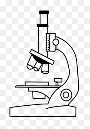 Onlinelabels Clip Art - Microscope Line Art
