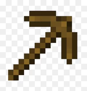 Minecraft Wooden Pickaxe Png Transparent - ClipartFlare