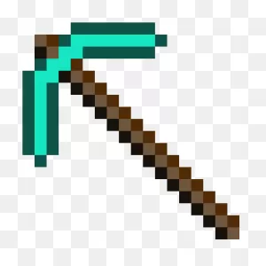 Minecraft Pickaxe - Minecraft Pickaxe Transparent Background ClipartFlare.com 