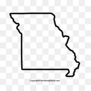 Printable Blank Map Of Missouri - Outline, Transparent Map