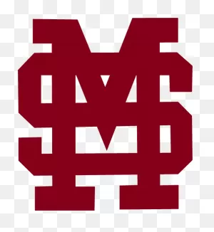 Mississippi State Bulldogs Primary Logo 1984 Interlocking Crimson ClipartFlare.com 