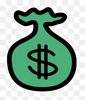 Money Sign Money Bag Icon Vector Clip Art - ClipartFlare