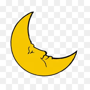 Vector Clip Art Of Crescent Moon | Free PNG-WebP
