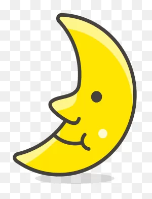 First Quarter Moon Face Emoji Clipart - Moon Icon Face - Png ClipartFlare.com 
