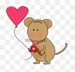 Valentine Mouse. | Animal Valentine, Valentine Clipart, Clip Art
